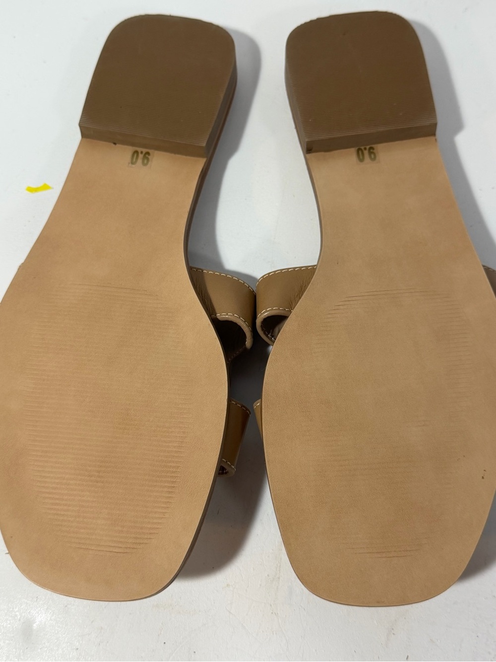 Steve Madden Tan H-Cut Slip-On Mules - Picture 3 of 5